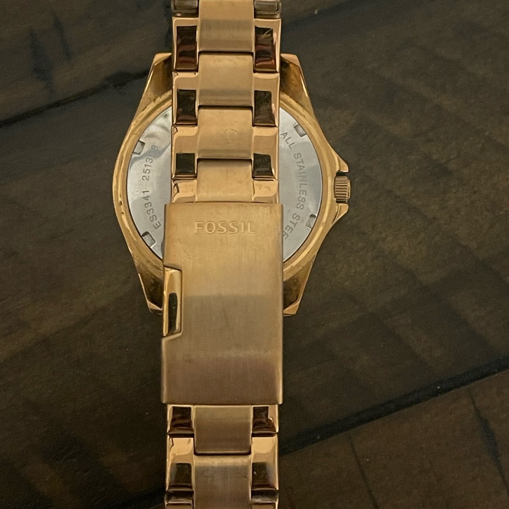 Fossil Riley Multi-Function Navy Dial Rose Gold-P… - image 3